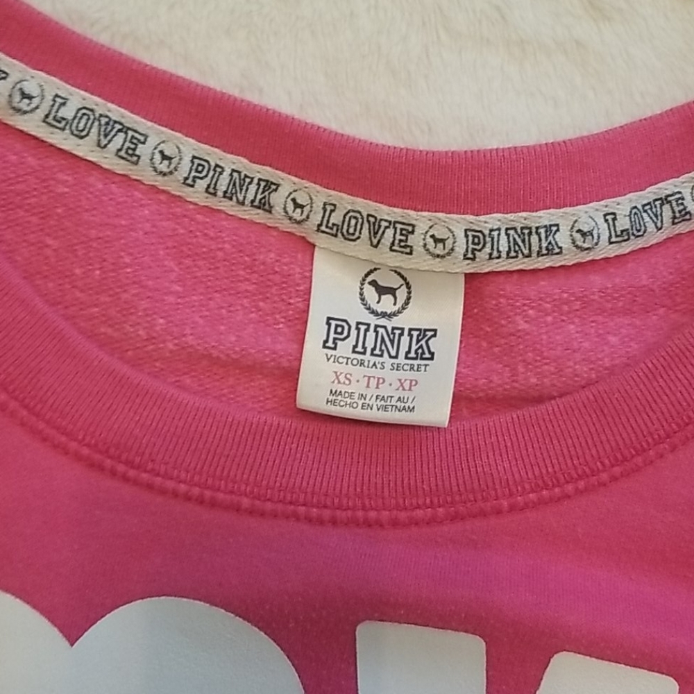 SOLD Victoria's Secret Pink Pullover Sweatshirt Vintage Size XS - Picture 5 of 6